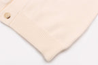 AMIRI Cotton V-Neck Bones Cardigan Sweater Apricot