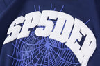 Sp5der Varsity Web Crewneck Sweatshirt Navy