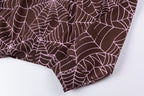 Sp5der AOP Hoodie Brown